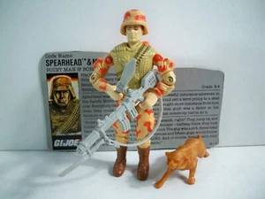 K23i5751 SPEARHEAD & MAX W/ FILE CARD 1988 GI JOE 100% COMPLETE VINTAGE FIGURE 2 - Picture 1 of 15