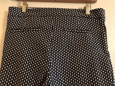 Kensie Pantalón Lápiz Mujer Punto Grande Blanco y Negro Diseño Geométrico Pull On Foto 1 de 4