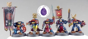 Warhammer 40k, Marine, Crimson Fist, veteran, Captain, Capitaine, Ancient Banner - Imagen 1 de 4