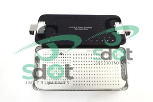 2,4 mm & 2,7 mm Kortikale Schrauben Box, Rack, Sterilisationskoffer Almunium von SdOt - Bild 1 von 6