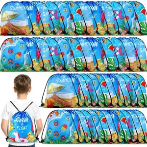 Sanwuta 18 Pcs Summer Pool Party Favor Bags Beach Goodie Gift Bags Pool Draws... - Picture 1 of 6