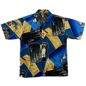 Camisa Trust vintage para hombre arte abstracto mediano Kanji Corea años 90 Y2K campamento - Imagen 1 de 10