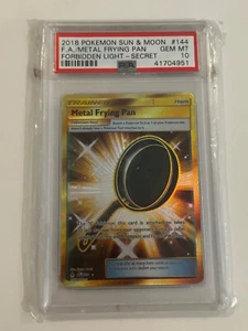 018 POKEMON SUN & MOON FORBIDDEN LIGHT SECRET FULL ART/METAL FRYING PAN PSA 10 - Picture 1 of 2