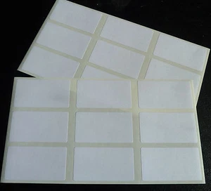 Weiße Papieraufkleber, 62 x 33 mm Rechteck, 18 Etiketten, Sparpack, BLC502 - Bild 1 von 1