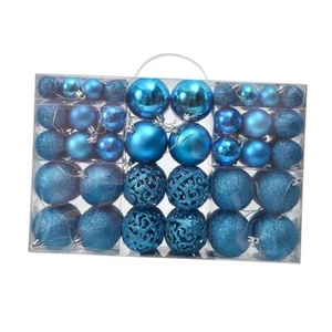 100pcs Christmas Ball Ornaments, Shatterproof Christmas Ornaments Lake Blue - Picture 1 of 8