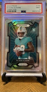 2023 Panini Prizm Devon Achane Silver Variation Rookie #306 PSA 9 - Picture 1 of 2