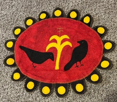 "Corredor de mesa de cuervo/maíz primitivo de otoño de 17"" hecho a mano"  Foto 1 de 3