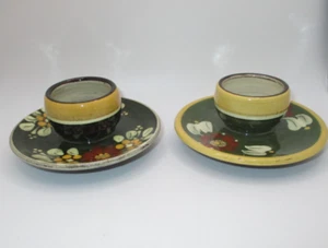 2 Green Rothenburger Keramik K-Ehler Egg Cups 1960s - Picture 1 of 3