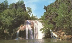 Postal de Turner Falls Arbuckle Mountains cerca de Davis Oklahoma - Imagen 1 de 2