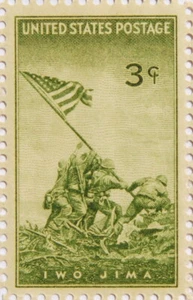 1945 Iwo Jima 3 Cents US Postage Stamp - Picture 1 of 1