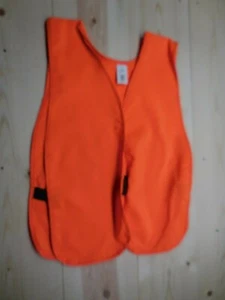 Orange Safety Vest Size Child Universal Vest Hook and Loop Closure Tab - Picture 1 of 4