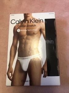 Calvin Klein Underwear Men CK Stretch 3-Pack Jock Strap Black, NEW Size Small - Picture 1 of 8