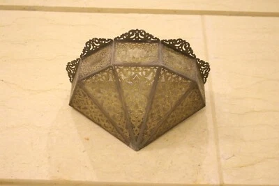 Antique Rare Moroccan Brass Lantern Islamic wall - side mount  light - Image 1 of 4
