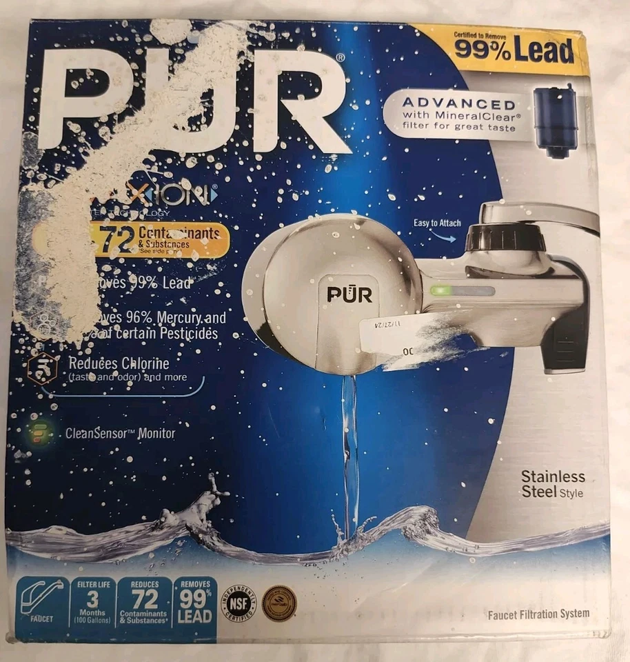 PUR Advanced Maxion Faucet Water Filtration System PFM450S Stainless Steel Style - Image 1 of 4
