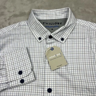Twillory Untuckable Plaid Dress Shirt Button Front Men’s Medium - Image 1 of 4