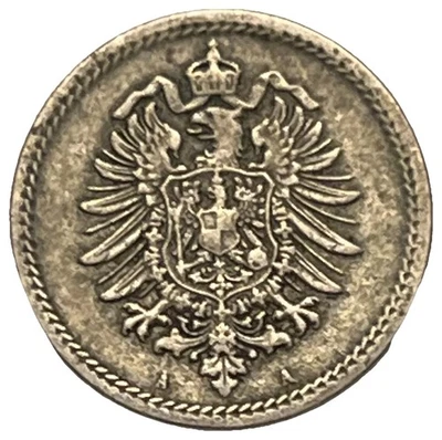 1875A GERMANY EMPIRE 5 PFENNIG COIN BERLIN MINT - Combined Shipping - Lot C73 - Image 1 of 2