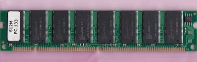 Tarjeta de memoria RAM de escritorio 512 MB 1x512 MB PC133 LEI 512 M PC-133 SDRAM RANGO ÚNICO Foto 1 de 3