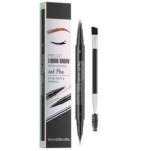 New Eyebrow Fork Pen Pencil Microblading 2Tip Brow Enhancer Waterproof - Foto 1 di 16