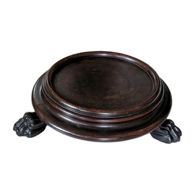 RARE 1820s Georgian Mahogany Magnum Wine Bottle Coaster with Paw Feet - Image 1 of 4