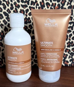 Wella Ultimate Smooth Shampoo 3,3 Oz. und Conditioner 2,5 Oz Reisegröße Set NEU - Bild 1 von 2