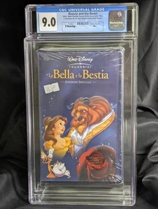 Disney La Bella E La Bestia '91 Beauty & The Beast Italian Sealed VHS CGC 9.0 A+ - Picture 1 of 4