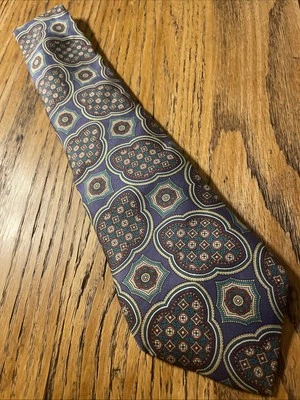 Corbata de seda Geoffrey Beene vintage usada en excelente estado para hombre corbata foulard medallones EE. UU. Foto 1 de 4