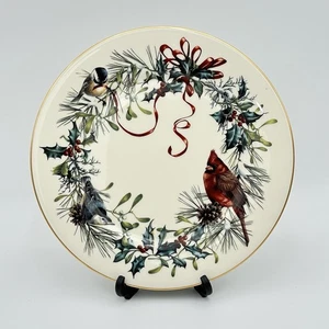 Plato de cena Lenox Winter Greetings 10,75" EE. UU. 1995 Millennium - Imagen 1 de 4