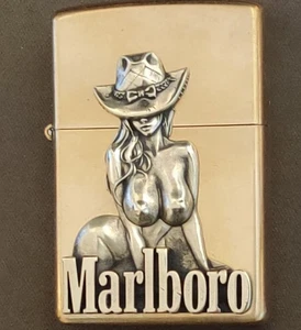 1 Stück Messing Sexy Cowboy Girl Statue Aufkleber passend für Zippo - Bild 1 von 6