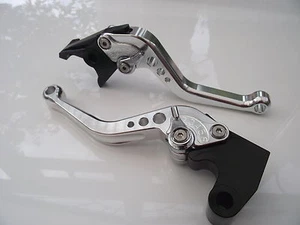 Triumph SPEED FOUR (2003-04), CNC levers short silver/chrome adjusters, F14/T955 - Picture 1 of 1