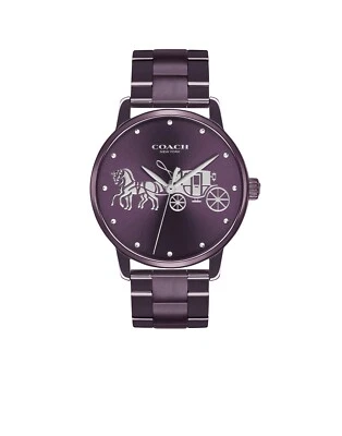 Brand New Coach  Women’s Grand  Purple Dial 36 mm Watch 14502923 - Image 1 of 4