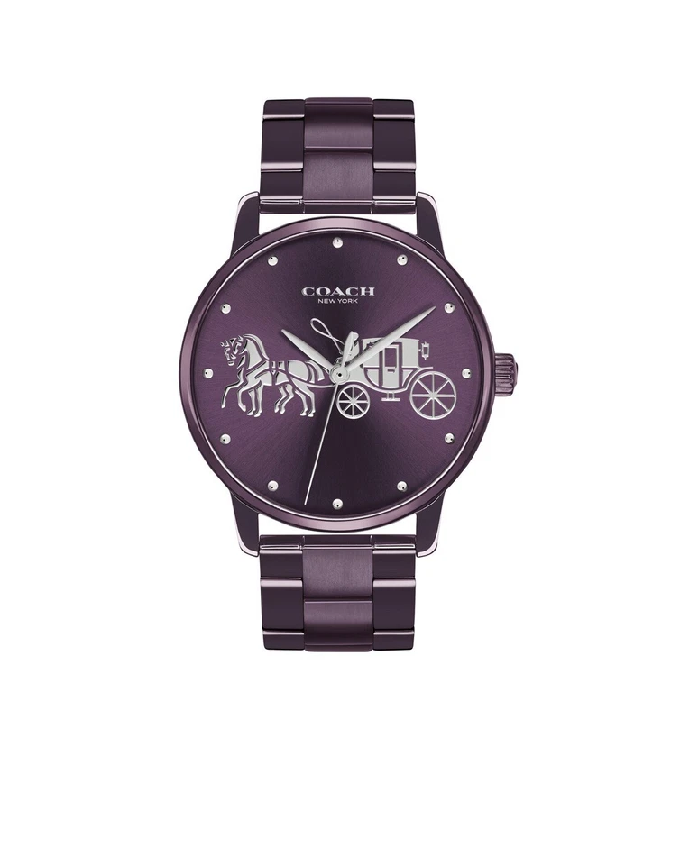 Brand New Coach  Women’s Grand  Purple Dial 36 mm Watch 14502923 - Image 1 of 4