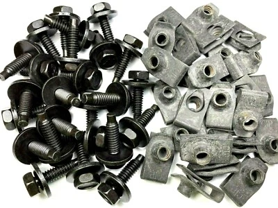 1/4 Body Bolts & Extruded U-Nuts 1/4-20 x 15/16 (25 Pcs Each) #1592 (78/79) OAS - Image 1 of 4