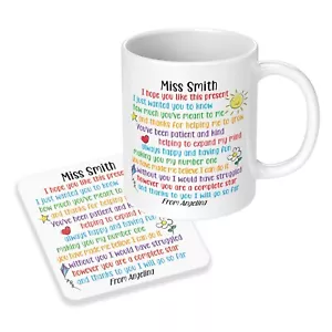 Personalised Teacher Gifts School Nursery Pre School Leaving Thank You Present m - Picture 1 of 17