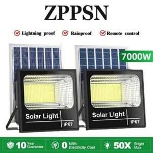 2 Pcs Waterproof Ip67 Remote Control ABS 700W 3000W 16000W LED Solar Flood Light - Picture 1 of 24