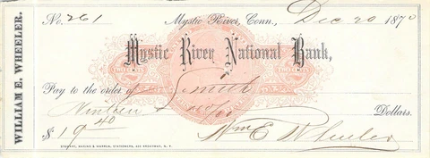 1870 MYSTIC RIVER REVENUE STAMP C Cover