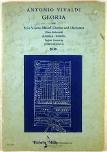 Partitura musical Vivaldi Gloria voces solistas y piano 1969 Belwin Mills FC-1932 - Imagen 1 de 3