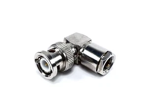 2pcs RF Coax RIGHT ANGLE Adapter FME Male Plug to BNC Male Plug - Picture 1 of 3