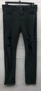 American Eagle Outfitters schwarze Jegging super Stretch abgenutzt Größe 14 Damen - Bild 1 von 12