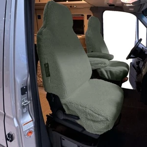 Ford E Series Seat Cover Faux Sheepskin Front Set SC821LG - Picture 1 of 8