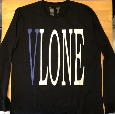 Camiseta Vlone Staple Azul/Negro Manga Larga Talla XL - Se envía el mismo día Foto 1 de 4