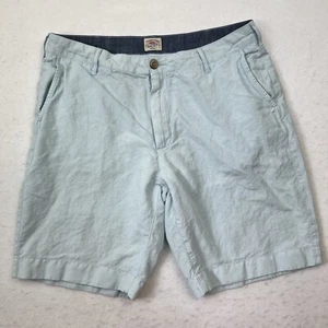 Pantalones Cortos Chinos Faherty Bolsillos Cortados Mezcla de Lino Azul Cielo Playa Informales Para Hombre 34 - Imagen 1 de 12