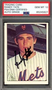 Randy Tate Gem Mint 10 PSA DNA Signed 1975 SSPC Autograph - Picture 1 of 1