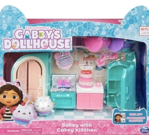 GABBY'S DOLLHOUSE Bakery With Cakey Kitchen Furniture Play Set New - Picture 1 of 6