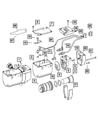 Original Mopar 2007-2009 Dodge Sprinter 2500 línea de calefacción de aire acondicionado delantero 5143170AA Foto 1 de 1
