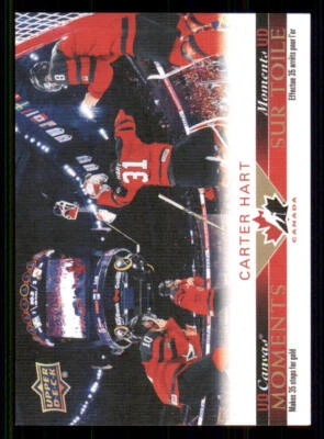 2021-22 Upper Deck Tim Hortons Team Canada Moments Canvas #CM8 Carter Hart - Image 1 of 2