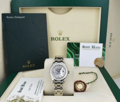 ROLEX REHAUT 29mm Oro Blanco 18kt Obra Maestra MOP Diamante 80299 SANT BLANC Foto 1 de 4