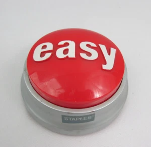 Vintage Original Staples "That Was Easy" Talking Button w/Batteries - Picture 1 of 3