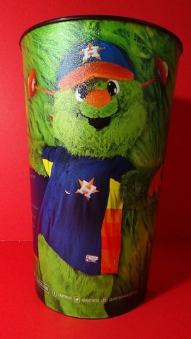 Houston Astros Orbit Mascot 22 ounce Souvenir Drinking Cup Cover