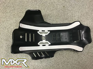 HUSQVARNA FC 450 16-18 FE 450 501 17-18 ACERBIS SKID BELLY PLATE NERO BIANCO - Foto 1 di 2
