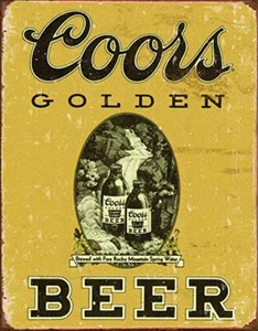 Coors Golden Beer TIN SIGN metal poster vintage label bar garage wall decor 1648 - Picture 1 of 10
